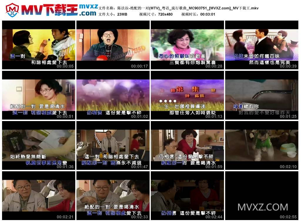 陈法拉-绝配的一对(MTV)_粤语_流行歌曲_MC903751